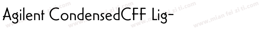 Agilent CondensedCFF Lig字体转换